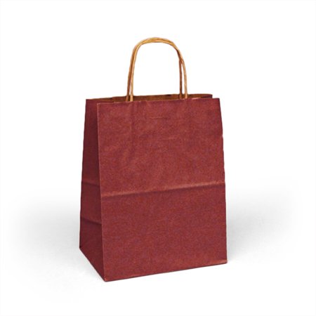 bags burgundy gift gusset mart handle quantity paper width