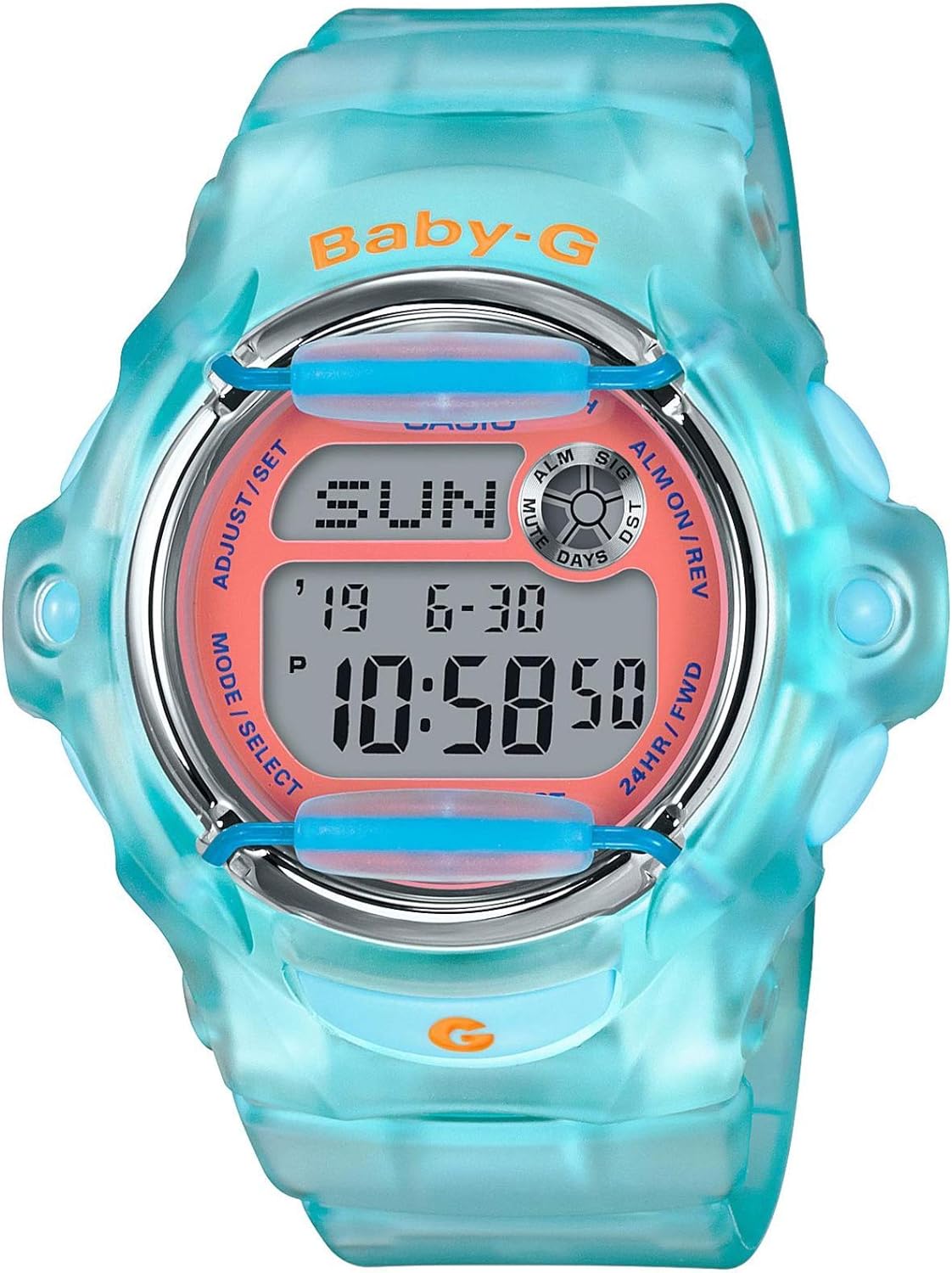 Casio Baby-G BG-169R Womens Watch 39mm Blue Digital Dial Brown Resin New Battery Baby-G BG-169R-2BER - Casio Watch • Watchard.com main image 4