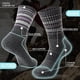 thumbnail image 2 of Calcetines de senderismo EBMORE de lana merino para mujer, 5 pares, a rayas, 2 of 6