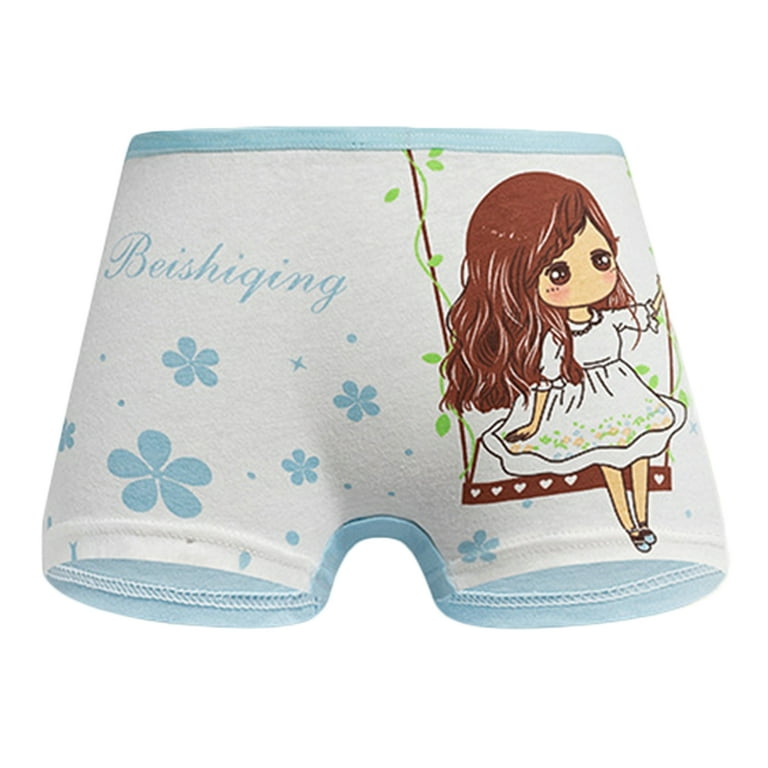 Cute Children Cartoon Swing Girl Printed Elastic Boxers Underpants Underwear