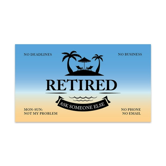 Koyal Wholesale Funny Retirement Business Cards, Ask Someone Else Retired Business Cards, Farewell, Office, 100-Pack