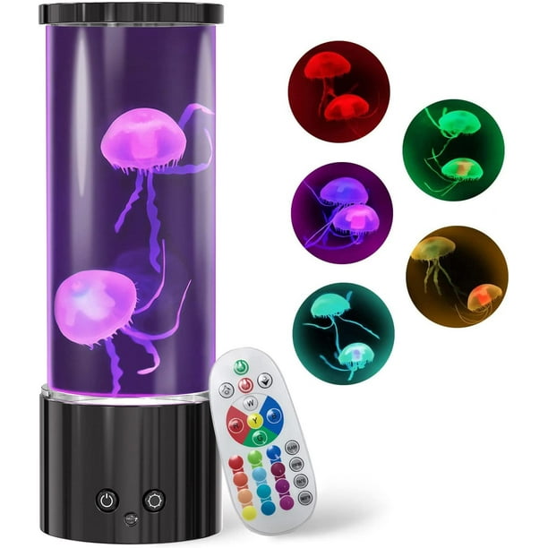 Jellyfish Lava Lamp, Jellyfish Lamp Tank, Jellyfish Aquarium Tank Night Light 17 Color Changing