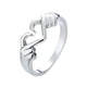 thumbnail image 3 of Minnieouse Anillo de apertura Ajustable Fiesta Cumpleaños Joyería elegante Moda Decoración romántica Novia Hermana Regalo Plata Type1 NO1, 3 of 6