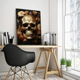 thumbnail image 2 of ONETECH Skull Skeletons Halloween, The Haunted House, Wall Art Halloween, canvas art Gothic, Halloween Ghost Print, Halloween Decor, Pumpkin Wall Art12x16in, 2 of 4