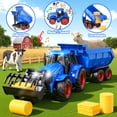 thumbnail image 3 of Set de Juguete Tractor RC Funwee con Luz y Sonido para Niños, Carro de Granja Azul, 3 of 7