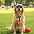 thumbnail image 5 of American Flag Dog Accessory Set 3 Pack Size M, Reversible Dual Layer Triangle Bandana, Matching Hat & Glasses, Patriotic Red White Blue Outfit for Independence Day 4th of July Small Dogs, 5 of 5