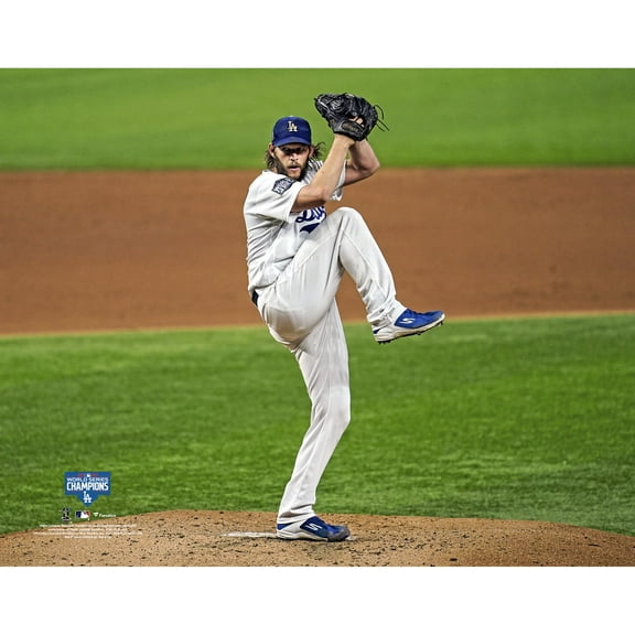 Clayton Kershaw Los Angeles Dodgers Unsigned 2020 MLB World Series Champions Pitching Photograph
