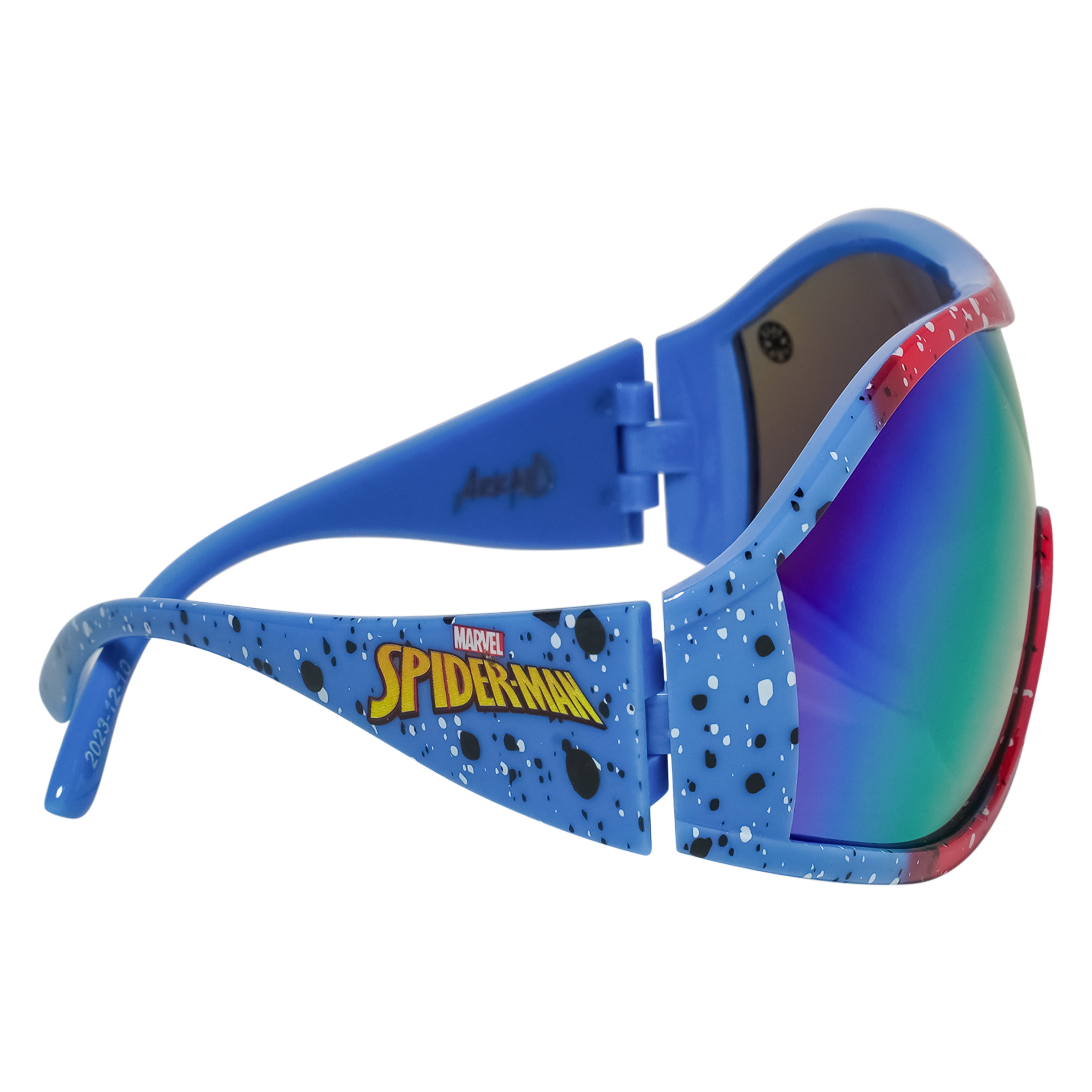 Spiderman Red and Blue Splatter Sports Wrap Sunglasses