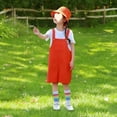 thumbnail image 2 of Mercatoo Toddler Overalls Shorts Boy Girl Solid Color Sleeveless Suspender Romper Kids Cute Short Bib Jumpsuit Summer Clothes, 2 of 7