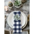 thumbnail image 3 of Cloth Napkins Set of 2 - 20x20 Inches, Navy Blue Check Washable Reusable Table Napkins, Farmhouse Buffalo Plaid Blue Soft & Absortbent Dining Napkin for Party Wedding Hotel Restaurant, 3 of 8