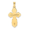 thumbnail image 4 of FJC Finejewelers 14 kt Yellow Gold Polished Eastern Orthodox Blue Enamel Solid Cross Charm 26 x 13 mm, 4 of 6