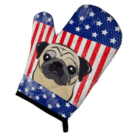 

Carolines Treasures BB2192OVMT American Flag and Fawn Pug Oven Mitt Large multicolor