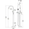 thumbnail image 4 of Westbrass Floor Mount Freestanding Bathtub Filler Faucet with Handheld Shower, Matte Black, 4 of 15