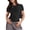 Black, variant on Women's Soft Short Sleeve T-Shirt, Crew Neck Top Slim Fit Basic Tee for Summer Casual Y2k Everyday Wear Haze Blue Small