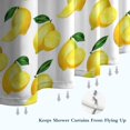 thumbnail image 6 of Yellow Lemon Fruit Slices White Pattern Shower Curtain 36"x72" ,Bathroom Decorative Shower Curtains Set with 12 Hooks,Modern Waterproof Washable Shower Curtain, 6 of 6