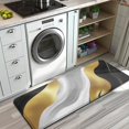 thumbnail image 3 of Black Marble Gold Line Pattern Kitchen Rug Mat,Kitchen Runner Rugs Non Skid Washable,Decorative Kitchen Floor Mats for Kitchen,Sink,Laundry,17"x47.2", 3 of 7