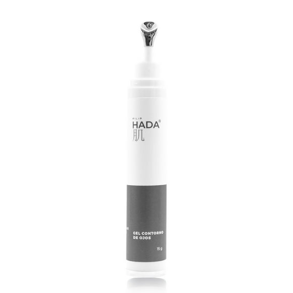 HADA Skincare, Gel Contorno De Ojos, Hexapeptido 8, Vitamina E, Reducción De Ojeras y Líneas De Expresión, Elimina Los Signos De Fatiga En La Mirada, Libre De Parabenos, 15g Filip Natural.