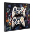 thumbnail image 2 of Stupell Industries Contemporary Joystick Journeys with Paint Splatter Black Framed Giclee Art, 14 x 11, by Lazar Studio, 2 of 8