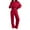 Red #024-A6, variant on Women's Oversized 2 Piece Sweatsuit Set Hoodie Wide Leg Sweatpants Casual Lounge Outfit Navy M