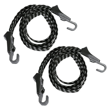 

2pcs Outdoor Camping With Hooks Multipurpose Elastic Rope Reusable Bungee Cord