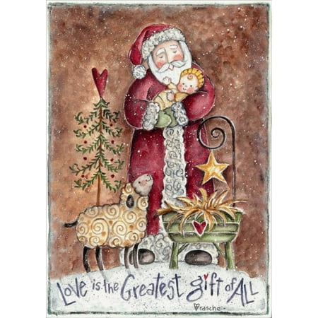 LPG Greetings Love Is the Greatest Gift of All Box of 18 Religious Christmas