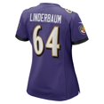 thumbnail image 3 of Women's Nike Tyler Linderbaum Purple Baltimore Ravens Player Game Jersey, 3 of 4