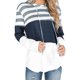 thumbnail image 1 of Sudaderas con capucha informales de bloque de Color a rayas de manga larga para mujer Adepaton WMPH-1202-20, 1 of 1