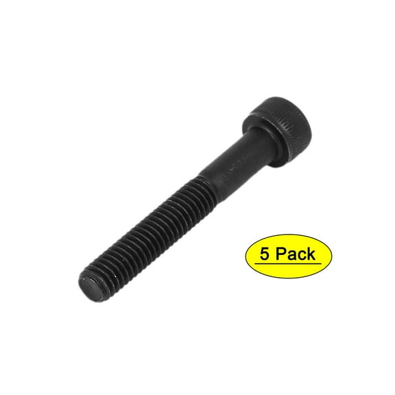 Unique Bargains M6 x 40mm Alloy Steel 12.9 Grade Bolt Hex Socket Head Cap Screw DIN912 5Pcs