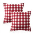 thumbnail image 3 of Classic Retro Checkers Plaids Series Decorative Throw Pillow, 18" x 18", Red, 2 Pack, 3 of 4