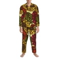 thumbnail image 3 of Lsque Sunflower Pattern Long Sleeve Pajama Set for Men - Soft 2-Piece Sleepwear and Loungewear Set with Pockets, Comfy Nightwear-Large, 3 of 7