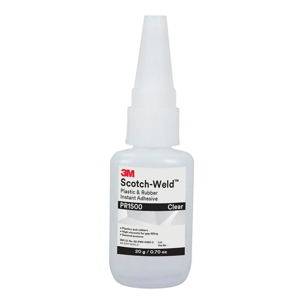 Botella adhesiva 3M Scotch-Weld PR1500 de plástico y caucho de 20 g