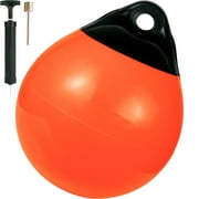 BENTISM Boat Buoy Balls, 15" Diameter Inflatable Heavy-Duty Marine-Grade Vinyl Marker Buoys, Round Boat Mooring Buoys, Anchoring, Rafting, Marking, Fishing, Orange