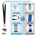thumbnail image 7 of Lanyard with ID Badge Holder 3Pcs Lanyard Neck Strap with Card Holder Black Lanyard for Keys, School & Office, Lanyard for Women & Men, 7 of 7