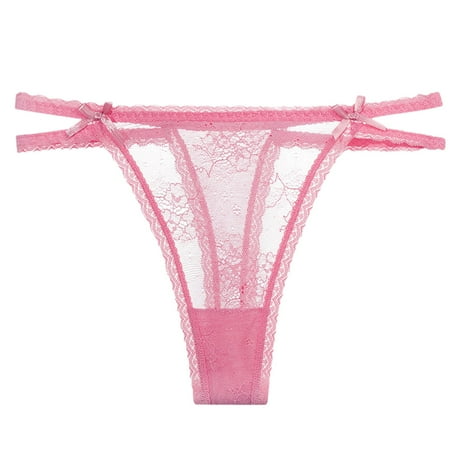 

TAIAOJING Women s Cotton Brief Flower Embroidery Lace Sexy Thong Traceless Seamless Briefs Underwear 6 Pack