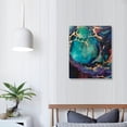 thumbnail image 3 of GOSMITH Abstract Canvas Wall Art Teal and Green Marble Texture Pictures for Living Room Bathroom Bedroom Turquoise Wall Decor Modern Artwork Abstract Gold Foil Painting Office Home Decorations, 3 of 4
