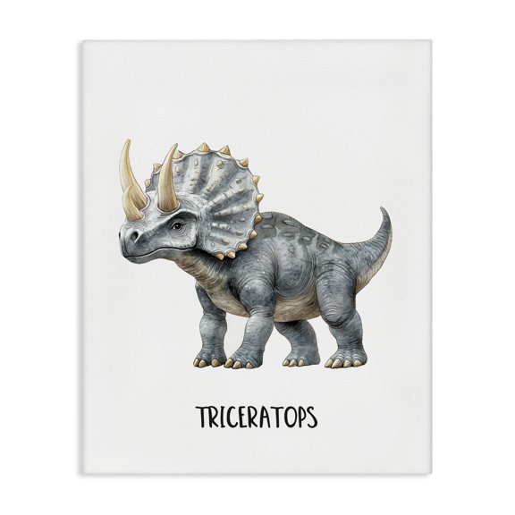 Stupell Industries Eclectic Meet The Triceratops Canvas Art, 16 x 20, by Christine Simpson Art