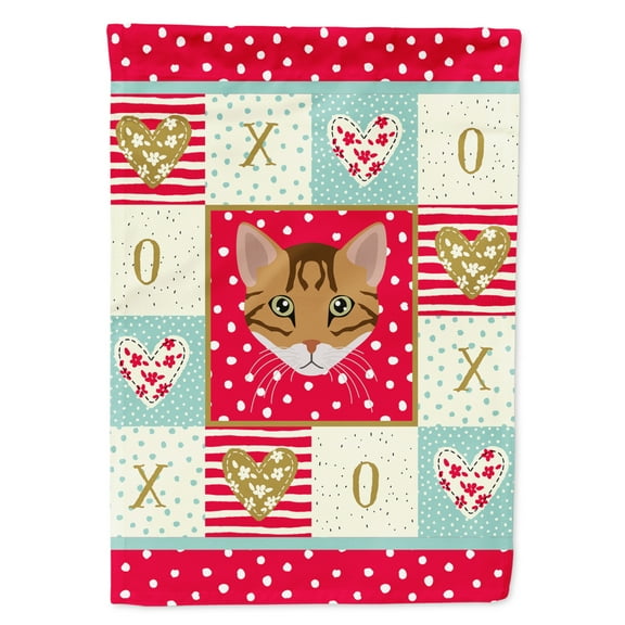 Carolines Treasures CK5102GF Cheetoh Cat Love Flag Garden Size Small multicolor