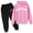 Pink, variant on Kakishop Kids Boys Hoodie Sweatshirts And Sweatpants Jogger Set 2 Pieces Tracksuit Sweatsuit Fall Outfit,Dark Gray