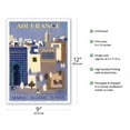 thumbnail image 2 of Maroc (Morocco) Algerie (Algeria) Tunisie (Tunisia) - France - Vintage Airline Travel Poster by Bernard Villemot c.1952 - Master Art Print (Unframed) 9in x 12in, 2 of 4