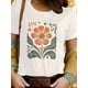 thumbnail image 1 of Camiseta Para Mujer De Verano Cuello Redondo1pc, Beautiful Flowers, Valentine'S Day, Women'S T-shirt, Short Sleeved, Comfortable and Breathable,Camisetas de verano para mujer, manga corta, cuello re, 1 of 7