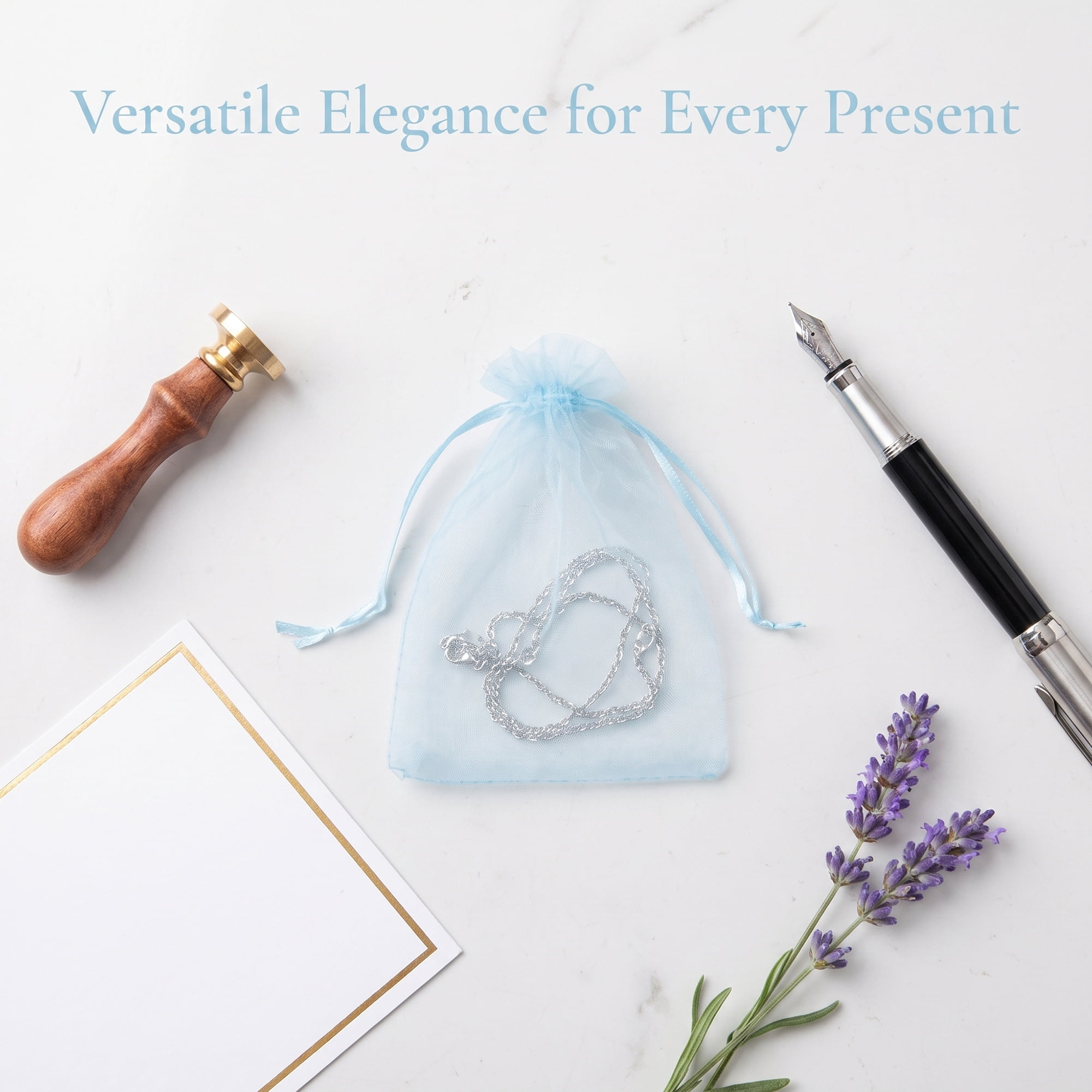 Unique Bargains Multi-Purpose Gift Bags with Handles for Events Sky Blue 3.5" x 4.7"