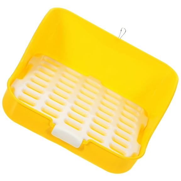 HOOWIFFY Rabbit Toilet Yellow Plastic for Small Pets Hoowiffy Pet Potty
