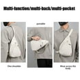thumbnail image 5 of Messenger Bag for Women Men Satchel Bag Canvas Crossbody Shoulder Bag Casual Sling Bag, 5 of 6