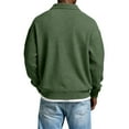 thumbnail image 4 of Resicozy Long Sleeve Polo Shirts For Men Casual Button Down Shirt Pullover Henley Neck Stand Collar Fashion Fall Sweatshirt Dark Green XL, 4 of 4