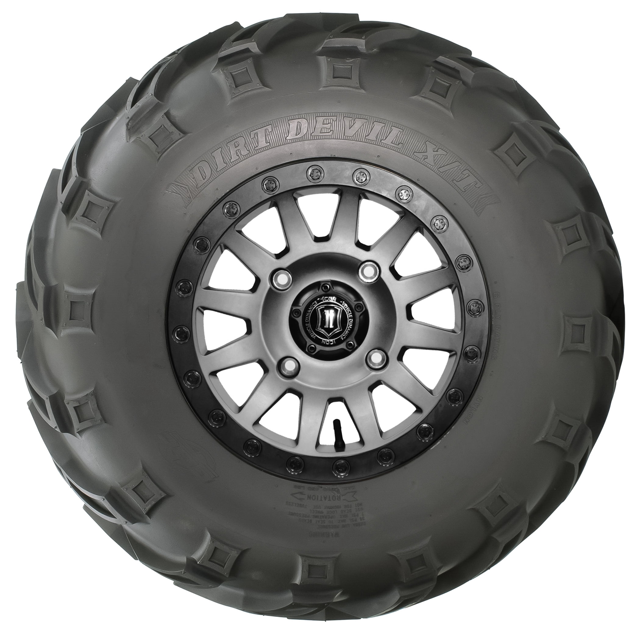 Greenball Dirt Devil A/T 25X10.00-12 50F C ATV/UTV Tire - Walmart.com