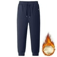 thumbnail image 5 of Men's Winter Heavyweight Joggers Sherpa Fleece Lined Sweatpants, Active Drawstring with Zipper Pockets, 5 of 6