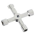 thumbnail image 2 of Utility Key Wrench, 4 In 1 Cabinet Wrenches Zinc Alloy Cross  For Maintenance, 2 of 8