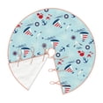 thumbnail image 3 of Kll Sailboats Anchors Christmas Tree Skirt 36",Party Decorations Farmhouse For Christmas Decorations Holiday Party, 3 of 8