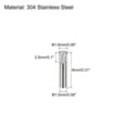 thumbnail image 2 of 1.5x8mm 304 Stainless Steel Dowel Pins, 20 Pack Knurled Head Flat End Dowel Pin, 2 of 6