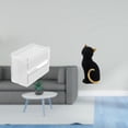 thumbnail image 2 of Dispensador de papel higiénico decorativo de resina con forma de gato moderno en acrílico, para montaje en pared en la entrada, sala de estar, dormito, 2 of 8